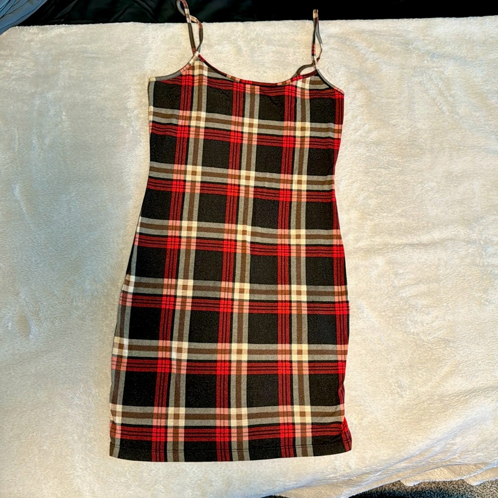 SHEIN - Plaid holiday dress